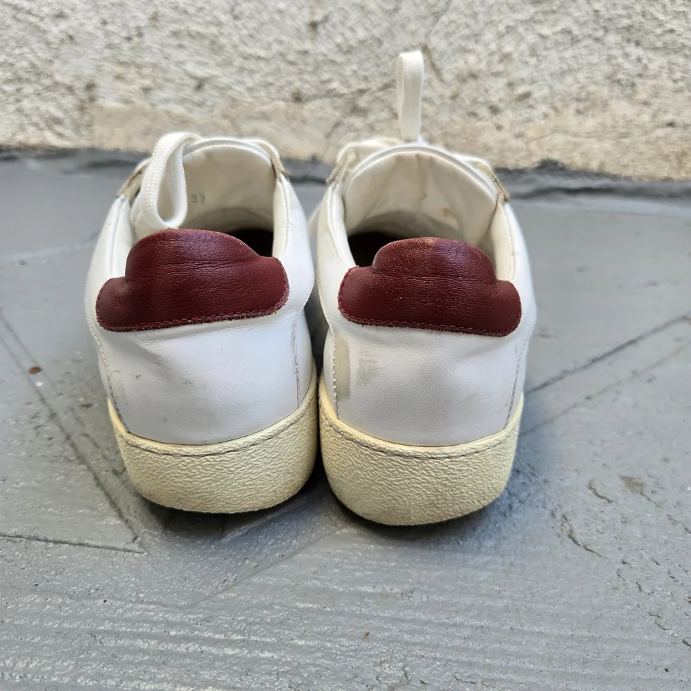 Moncler White and Red Women Sneakers Size 37 - Picture 3 of 8